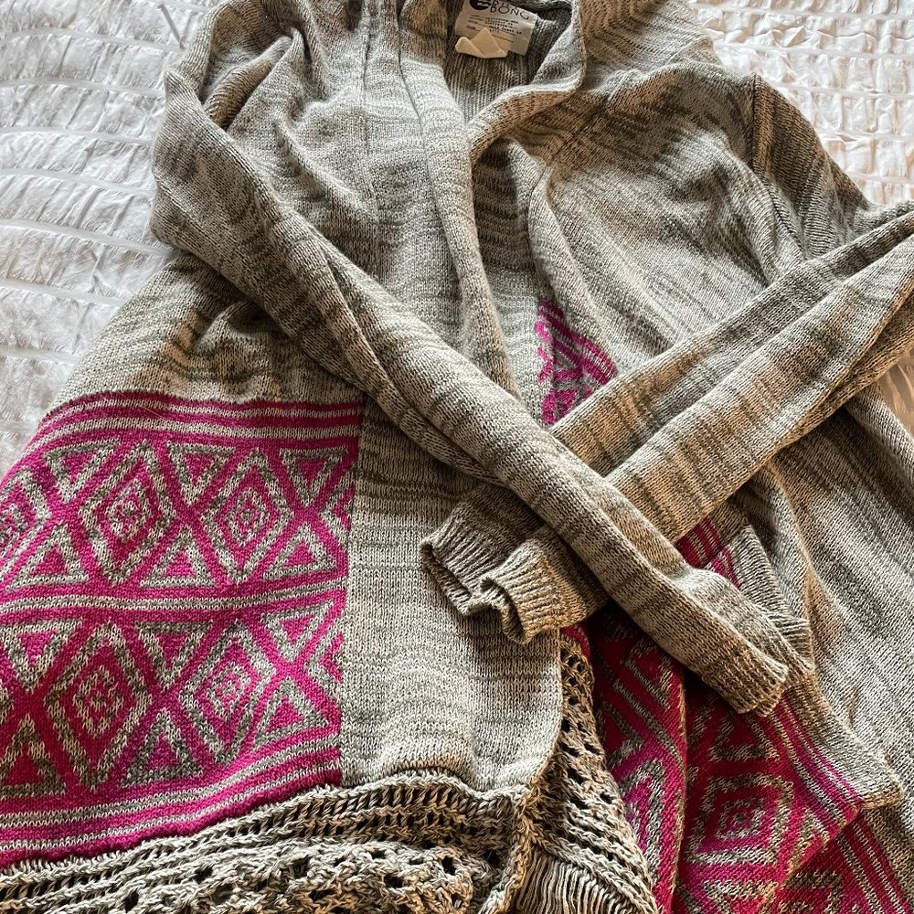 Billabong Cardigan Sweater Tassels Size Small